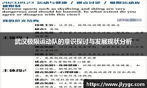 武汉极限运动队的意识探讨与发展现状分析